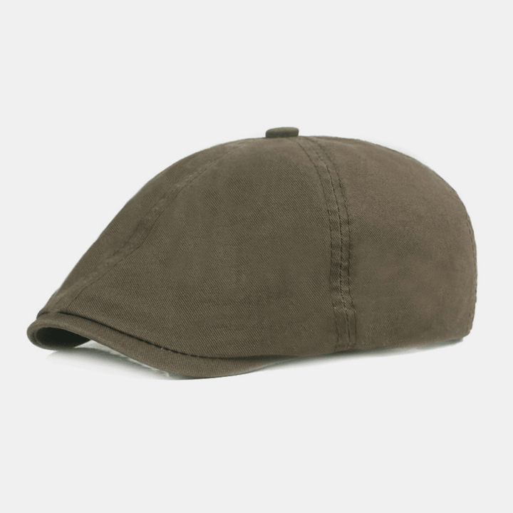 Unisex Cotton Beret Cap Solid Color Retro Adjustable Sunshade Newsboy Hat Painter Hat Octagonal Hat - Trendha