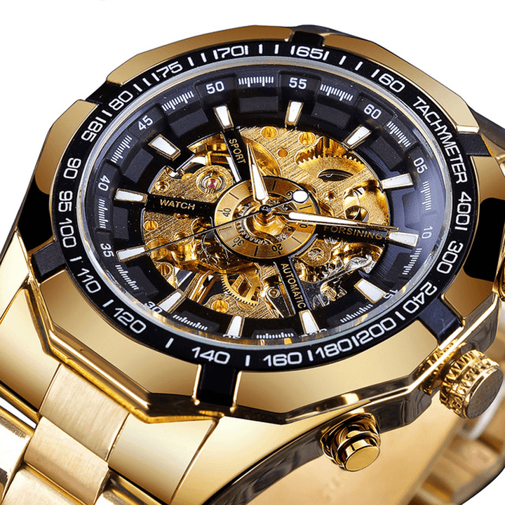 Forsining S101 Fashion Men Watch 3ATM Waterproof Luminous Display Mechanical Watch - Trendha