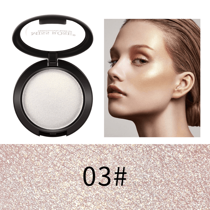 MISS ROSE Highlighter Face Makeup Monochrome Diamond Baking Loose Powder Polarized High-Gloss Powder Long-Lasting Brightening Repairing - Trendha