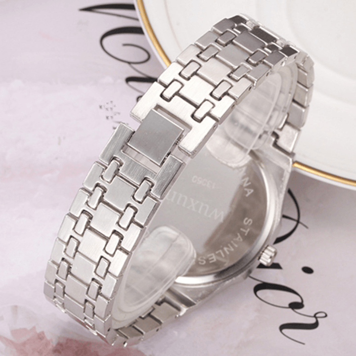 Fashion Casual Simple Dial Zinc Alloy Strap Couple Watch Quartz Watch - Trendha