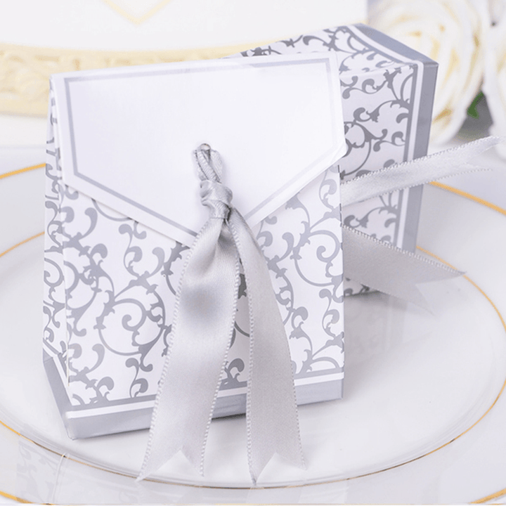 50Pcs Creative Wedding Candy Gift Box Wedding Party Chocolate Candy Gift Paper Boxes - Trendha