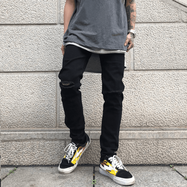 Black Ripped Jeans - Trendha