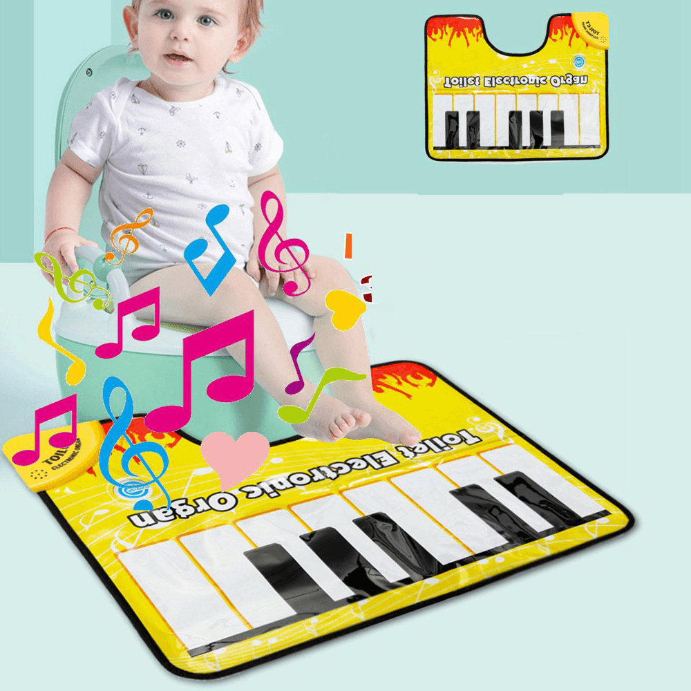 Touch Play Keyboard Music Singing Toilet Carpet Mat Adult Children Fun Casual Decompression Toy Piano Blanket - Trendha