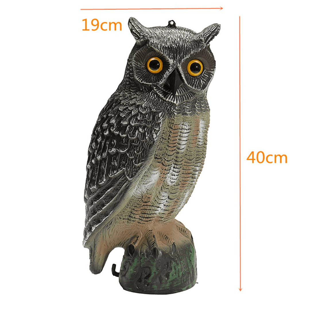 Outdoor Hunting Large Realistic Owl Decoy Straight Head Pest Control Crow Garden Yards Scarer Scarecrow Pest Decorations - Trendha