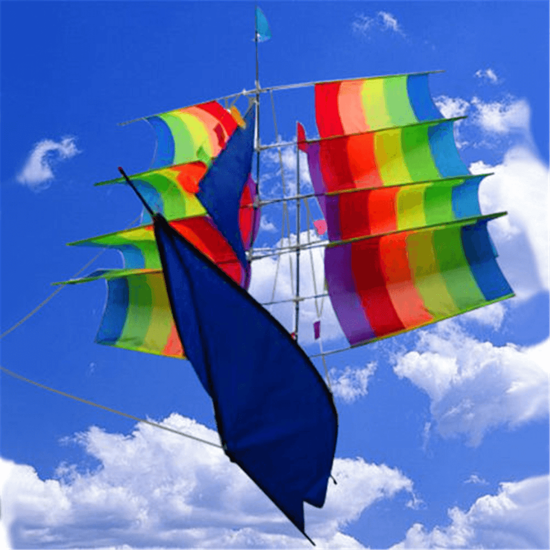 Huge 37"3D Stereo Sailboat Kite Big Size Flying Outdoor Toy - Trendha