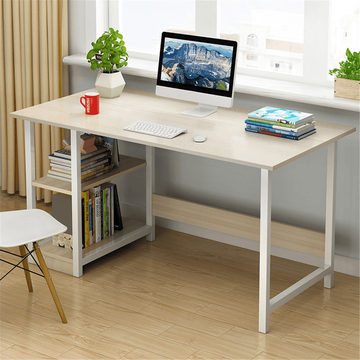 Writing Study Table Computer Desk PC Office Home Workstation Book Shelf Wooden - Trendha