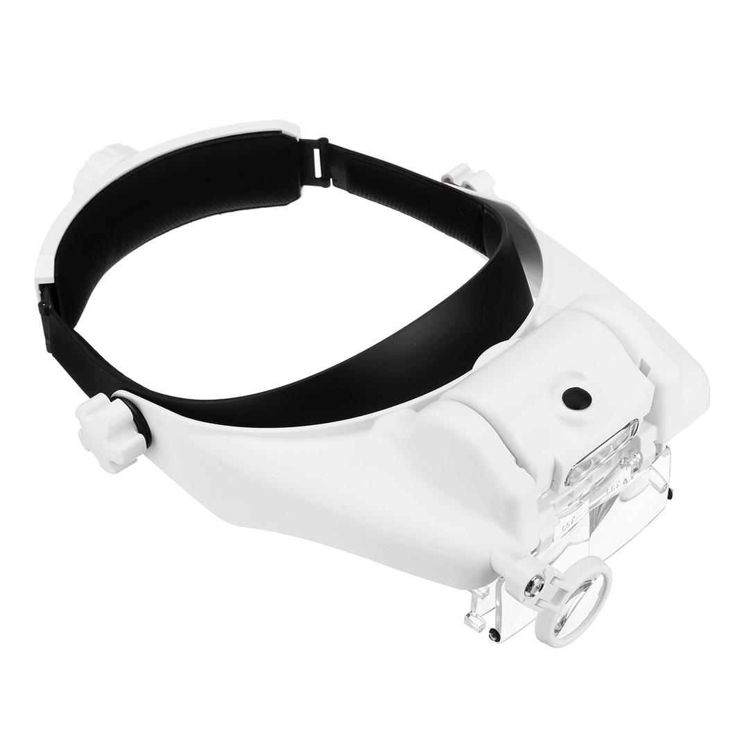 1.5X 2.0X 8X Headband Magnifying Glass Bracket 3 LED Light Protable Helmet Illuminated Magnifier - Trendha