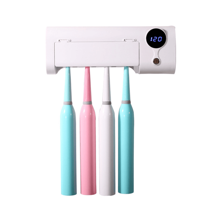 JUJIAJIA Smart Induction UV Electric Toothbrush Sterilizer Toothbrush Holder Sterilization Disinfector for Soocas Oclean Dr. Bei Electric Toothbrushes - Trendha