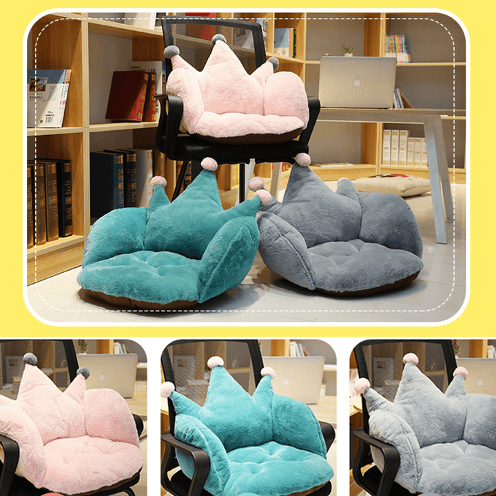 Soft Crown Seat Chair Cushion Waist Lumbar Pillow Waist Support for Home Office - Trendha