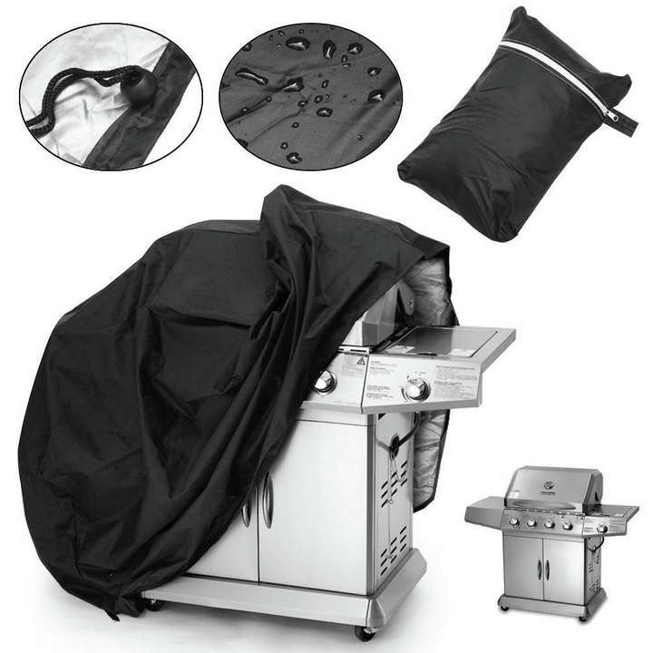 Waterproof Black Barbecue Cover anti Dust Rain Cover Garden Yard Grill Cover Protector for Outdoor BBQ Accessories - Trendha