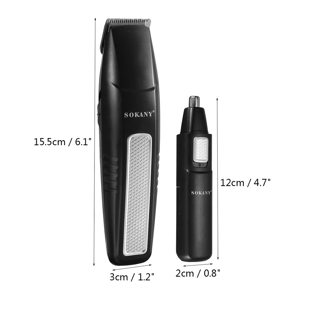 SOKANY 10 in 1 Professional Men Electric Hair Clippers Nose Hair Trimmer Bald Head Shaver Kits Set - Trendha