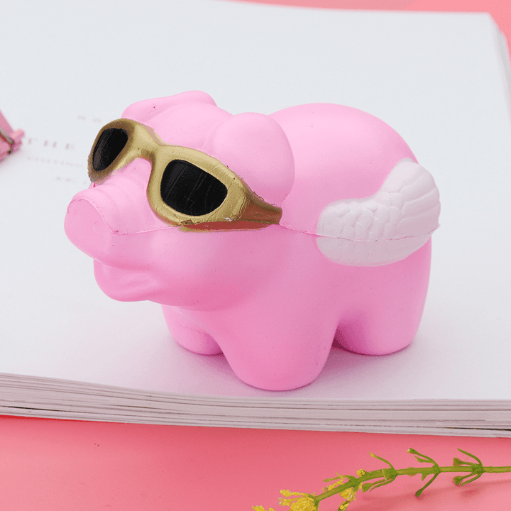 Glasses Piggy Squishy 18CM Slow Rising with Packaging Collection Gift Soft Toy - Trendha