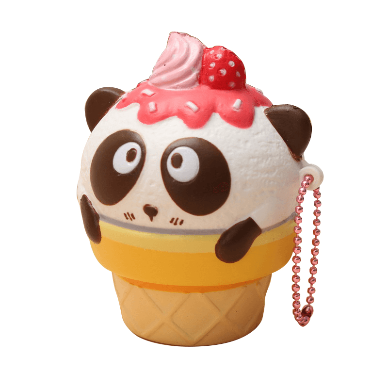 10PCS Wholesale Squishyfun Cute Panda Cream Super Slow Rising Squishy Original Packing Ball Chain Kid Toy - Trendha
