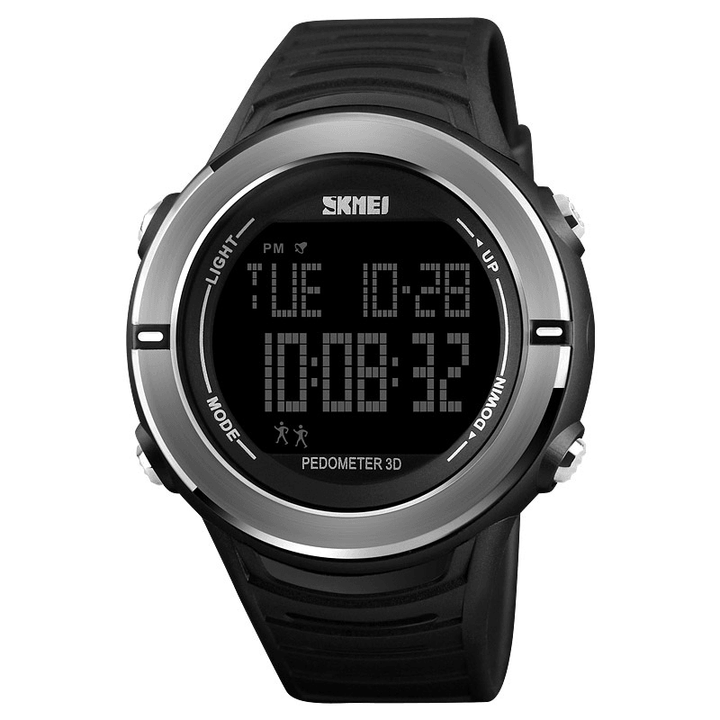 SKMEI 1322 Digital Watch Male Fashion Sport Multi-Function Alarm Pedometer Wrist Watch - Trendha