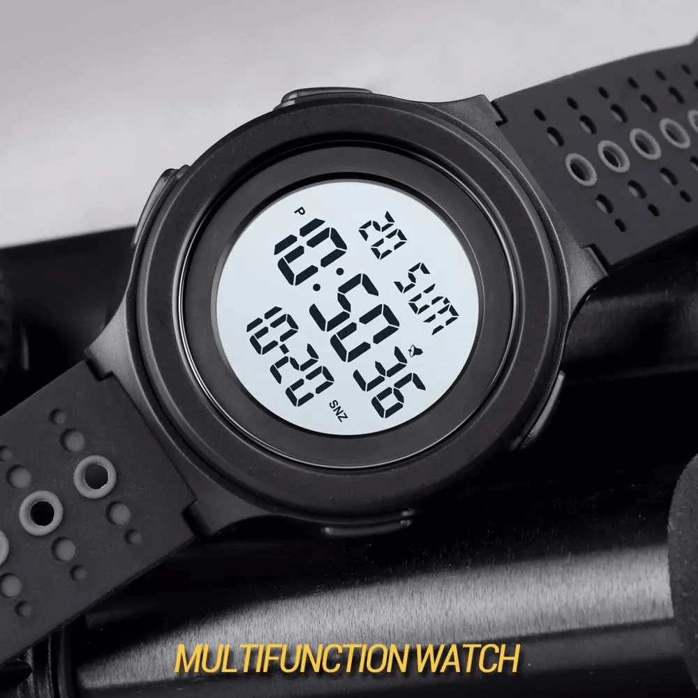 SKMEI 1733 Sports Casual 12/24 Hours Mode EL Luminous Display Stopwatch Alarm 5ATM Waterproof Men Digital Watch - Trendha