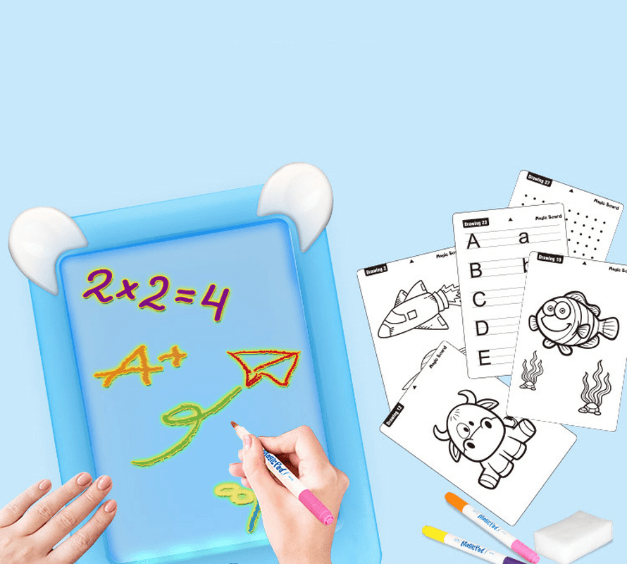 3D Magic Drawing Board Pad LED Writing Tablet Led Kids Adult Display Panel Luminous Tablet Pad Drawing Toy - Trendha