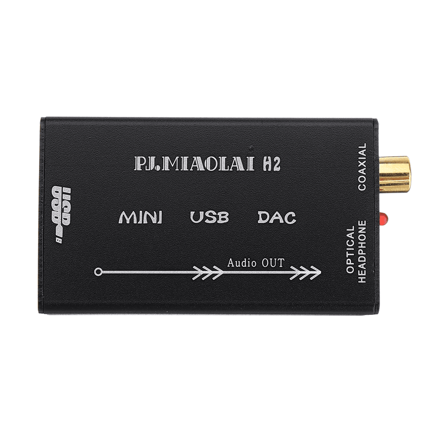 PJ.MIAOLAI H2 PCM2704 External Computer Sound Card Mini USB DAC Decoder Optical Fiber Coaxial Signal Output - Trendha