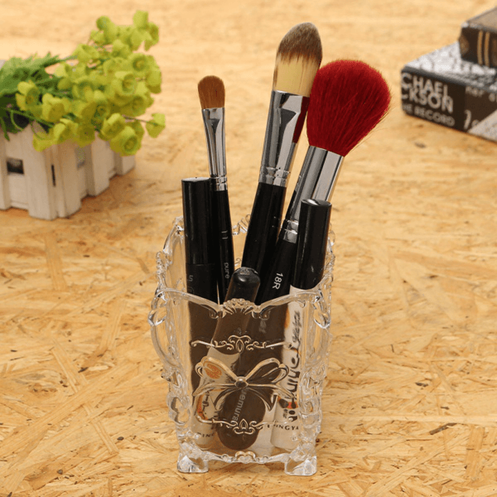 Butterfly Makeup Storage Case Brush Lip Stick Pen Holder Organizer Decorative Box Cosmetic Container - Trendha