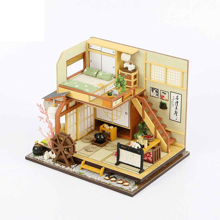Hongda M034 Karuizawa Forest Holiday DIY Handmade Assemble Doll House Kit Miniature Furniture Kit with LED Lights for for Gift Collection House Decoration - Trendha