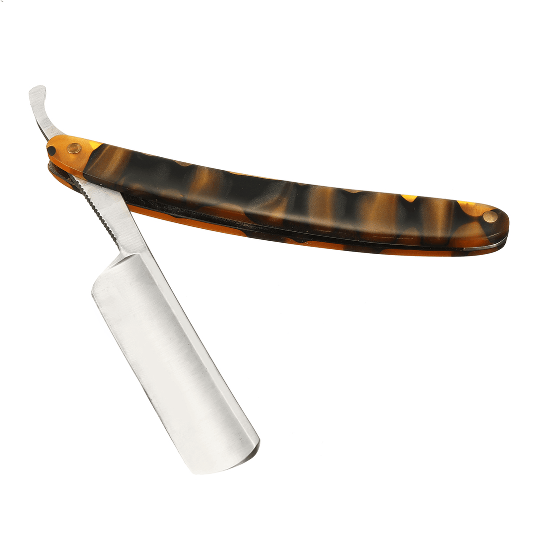 Shaver Kit Cut Throat Straight Razor Shaving Brush Leather Strop Wood Box Gift - Trendha