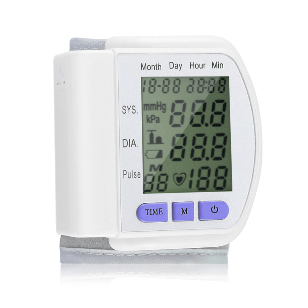 Boxym Digital Wrist Blood Pressure Monitor LCD Automatic Household Heart Beat Monitor Meter Pulse Meter Health Pulse Measure Health Care - Trendha