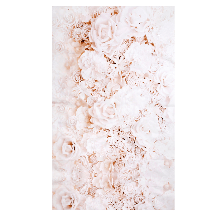 3X5Ft 4X5Ft Wall White Rose Flower Vinyl Photography Background Backdrop Photo Studio Prop - Trendha