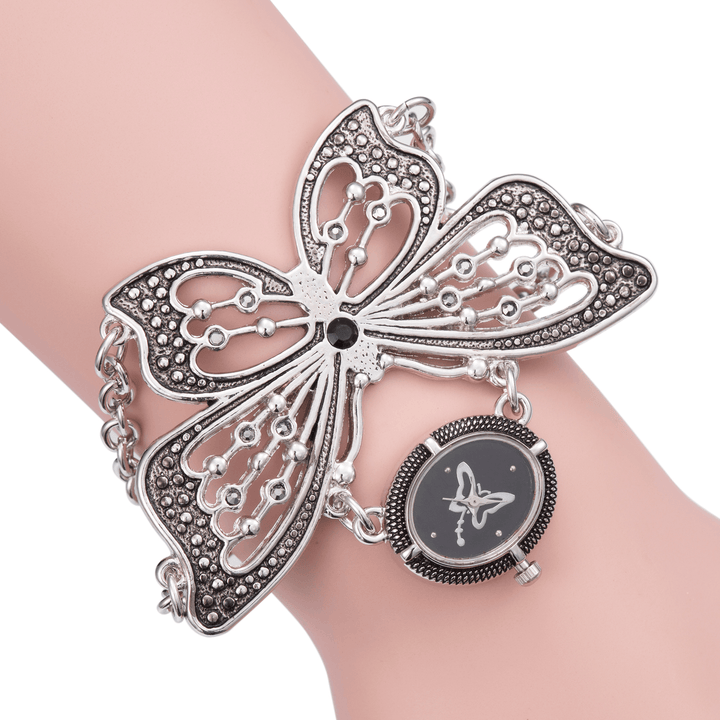 Trendy Butterfly Pattern Women Bracelet Quartz Watch Wristwatch - Trendha