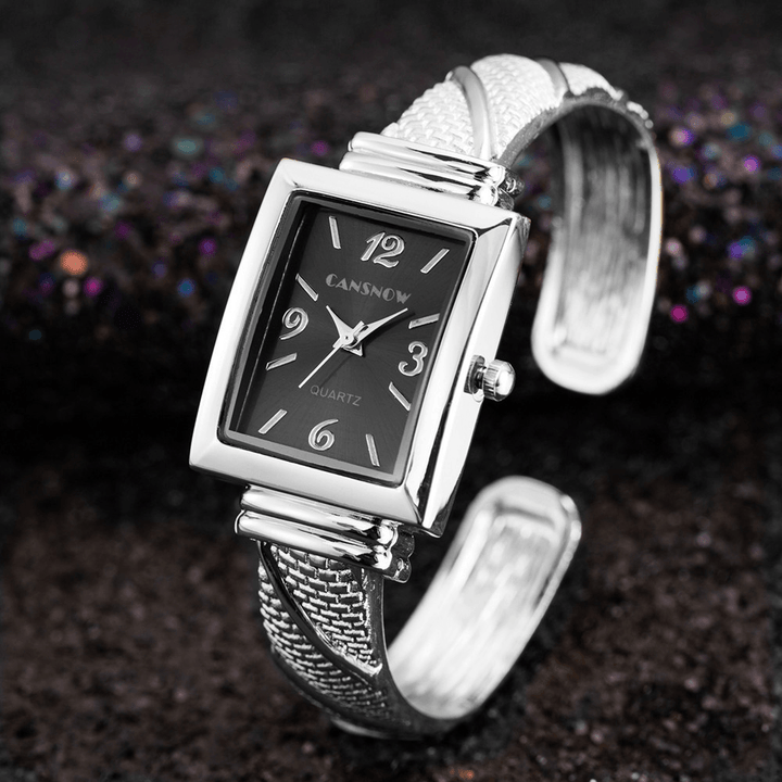 Cansnow E1712 Fashion Style Ladies Bracelet Watch Stainless Steel Band Quartz Watch - Trendha