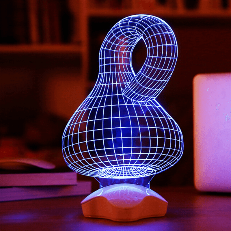 Creative Optical Illusion 3D Light Office Home Decor Gift Luminous USB Led Light Desk Table Lamp - Trendha