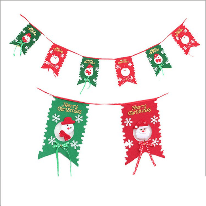 Christmas Party Home Decoration Multi-Style Hanging Flags Ornament Toys for Kids Children Gift - Trendha