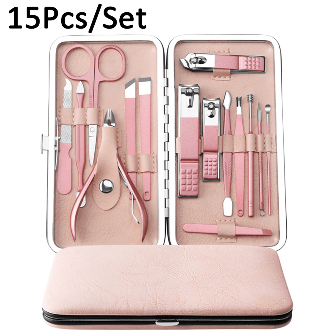 10/13/15/18Pcs Stainless Steel Nail Clipper Set Manicure Set Nail Tool - Trendha