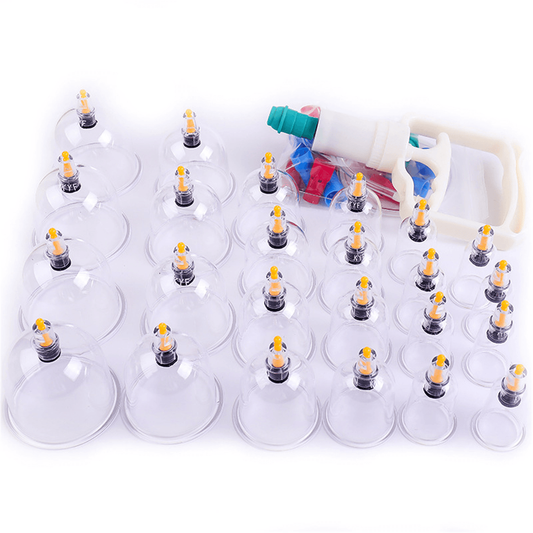 Vacuum Cupping Massager Body Relax Stress Relief Therapy Device with 24 Cup - Trendha