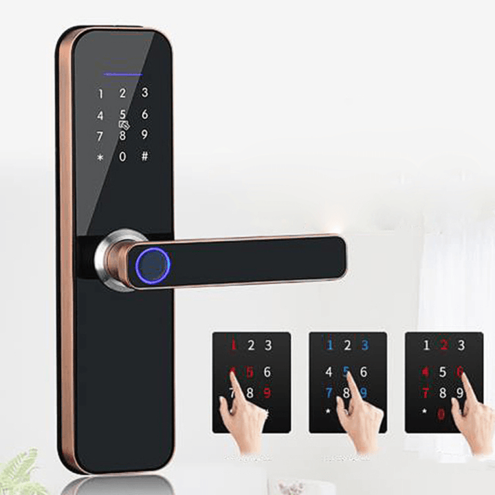 Smart Door Lock Fingerprint Keyless Multi-Function Unlock Digital Deadbolt Bluetooth Wifi Key Wireless Room Door Anti-Theft - Trendha