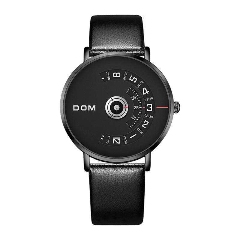 DOM M-1303 Fashion Men Watch Creative Dial 3ATM Waterproof Quartz Watch - Trendha