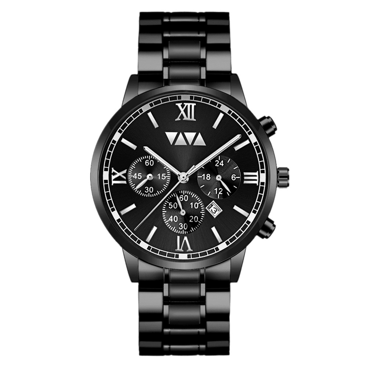 VA VA VOOM VA-2142 Fashion Men Watch Waterproof Date Display Stainless Steel Strap Quartz Watch - Trendha