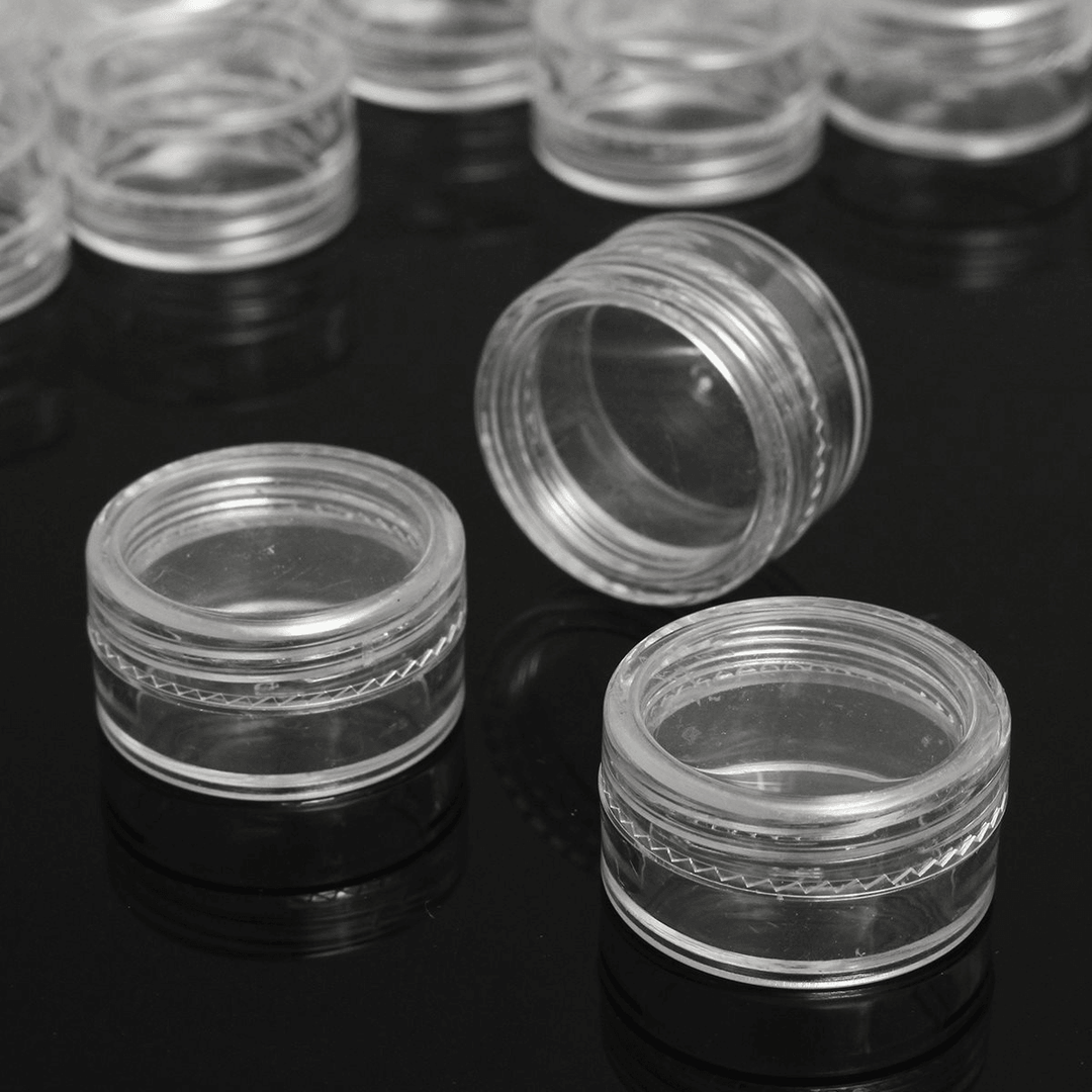 50Pc/Lot 5G Sample Clear Cream Jar Mini Cosmetic Jewelry Refillable Bottles Containers Transparent Pot Can Tin - Trendha