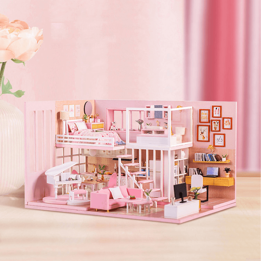 DIY Creative Handmade House Educational Toys Girl Heart Birthday Gift Doll House - Trendha