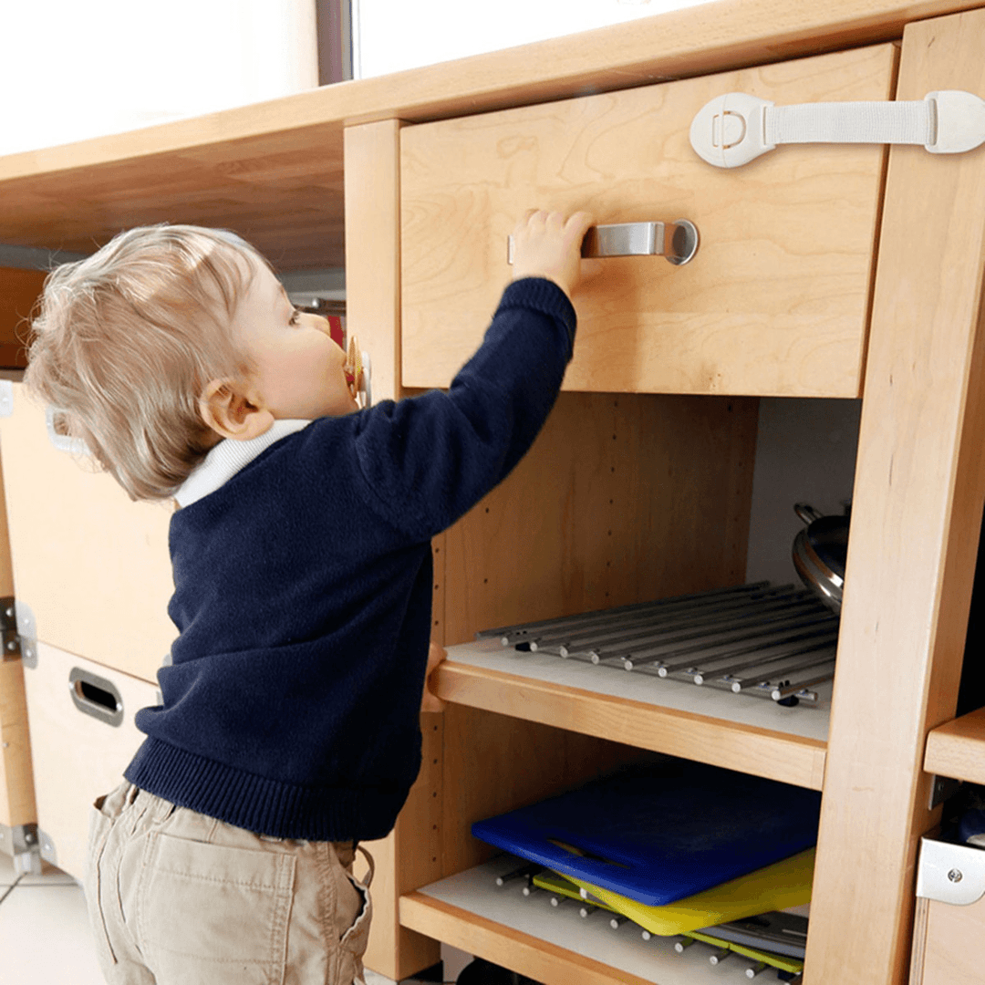 10Pcs Baby Cute Safety Lock Cabinet Drawer Fridge Furniture Safe Door Lock for Child Infant Kids - Trendha