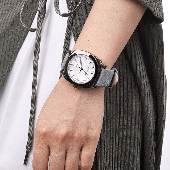 REBIRTH RE042 Casual Style Waterproof Women Wrist Watch Leather Strap Quartz Watches - Trendha