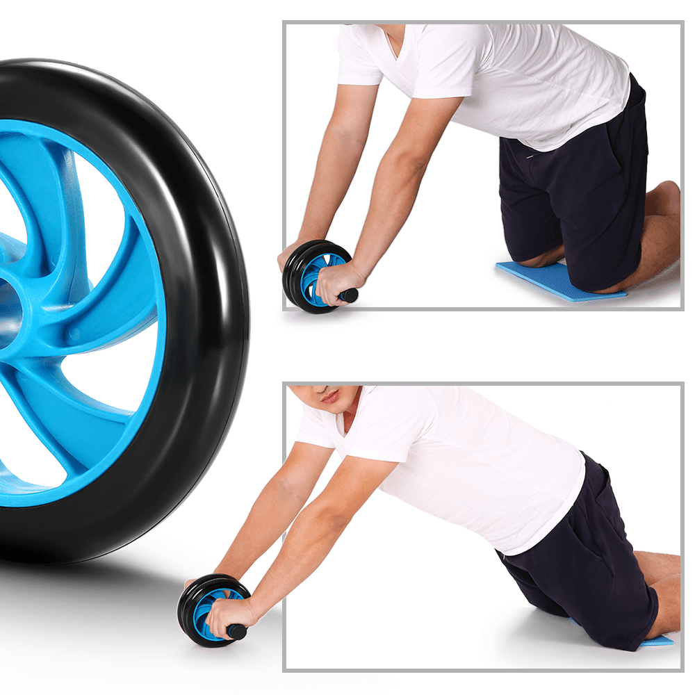 Gym Fitness Equipment Muscle Trainer Wheel Roller Kit Abdominal Roller Push up Bar Jump Rope Set - Trendha