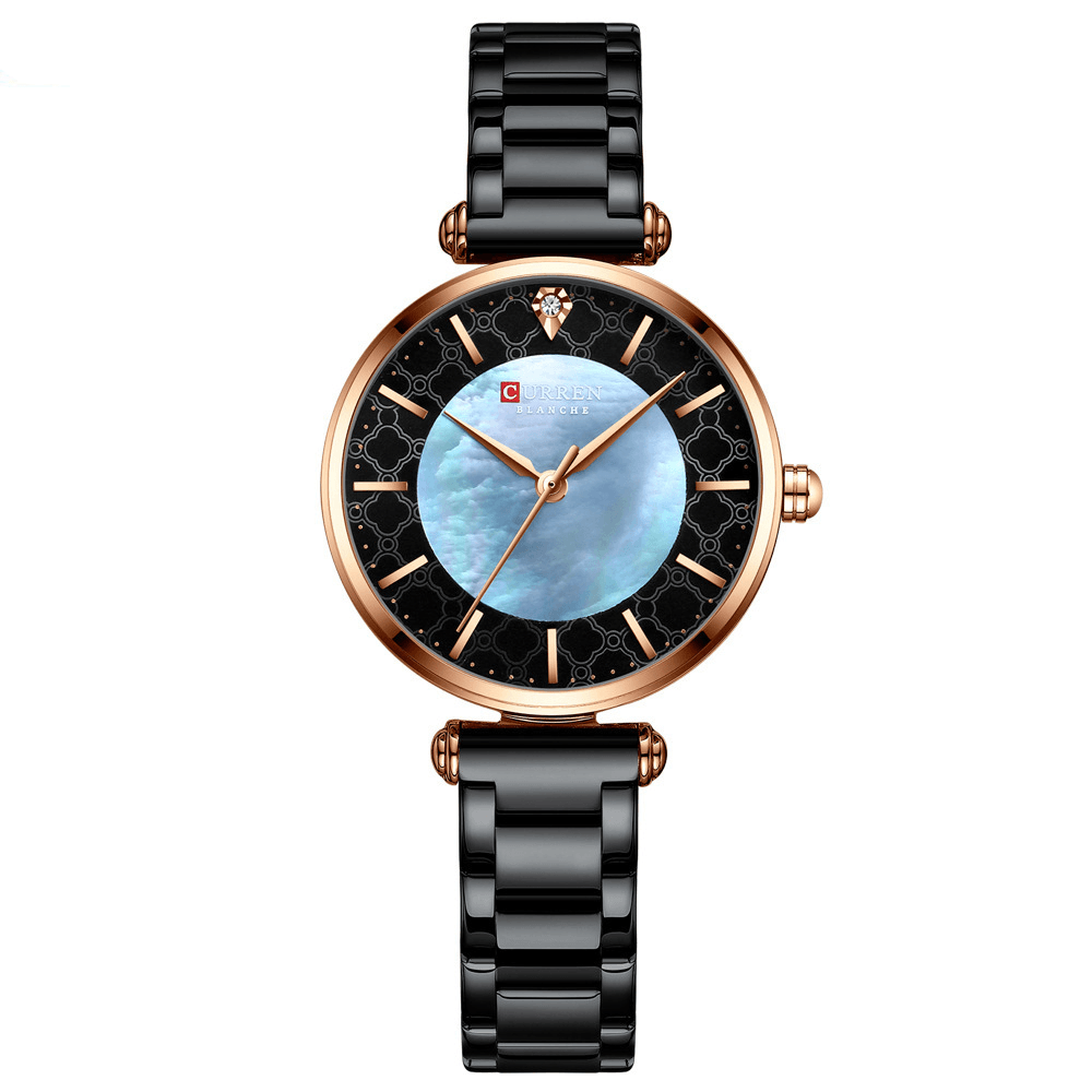 CURREN 9072 Waterproof Casual Style Ladies Wrist Watch Stainless Steel Band Quartz Watches - Trendha