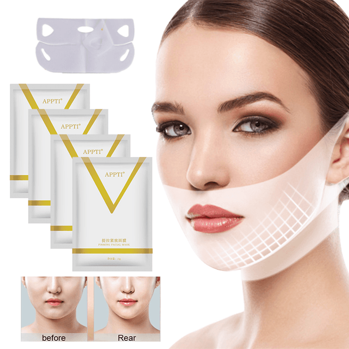V Line Chin Up Patch 4D Face Lift Slimming Mask to Reduce Double Chin and Firm Neck Skin - Trendha