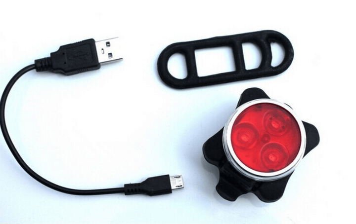 160Lumen USB Rechargeable Red 3W Led Bicycle Rear Light - Trendha