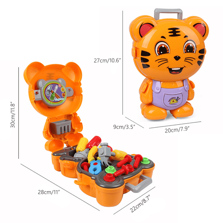 Simulation Kids Kitchen Cooking Tools Doctor'S Makeup Playing Education Pretend Toy Set with Carrying Backpack - Trendha