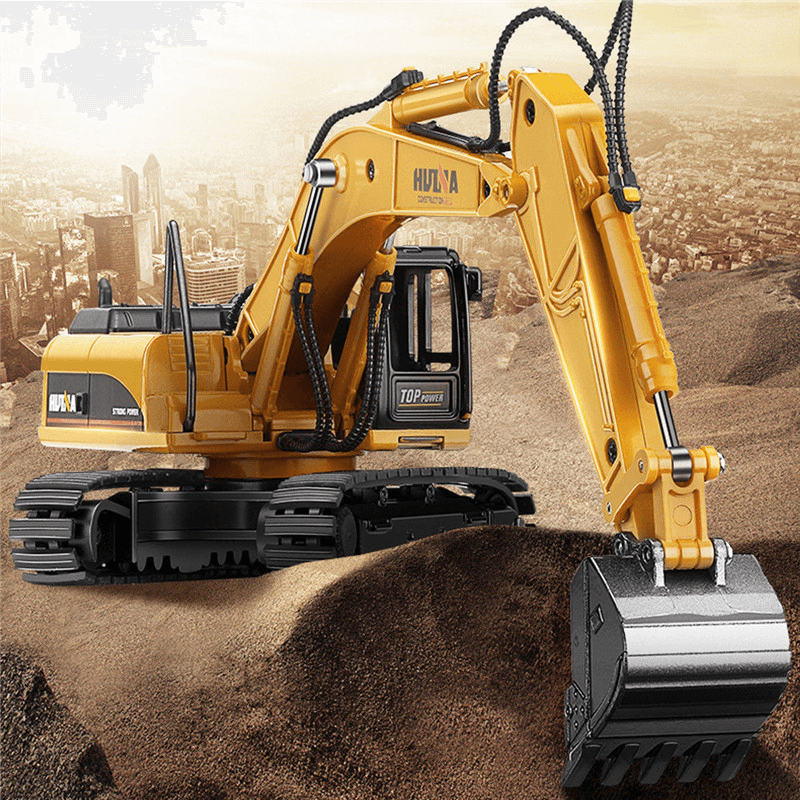 HUINA 7713-1 1/50 Scale Alloy Hydraulic Excavator Diecast Model Engineering Digging Toys - Trendha
