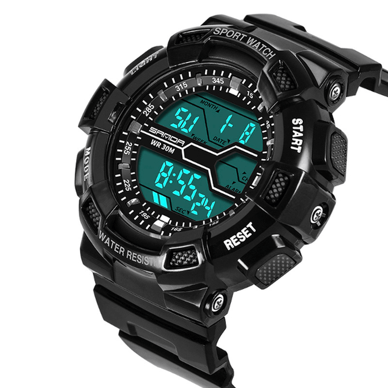 SANDA 378 Digital Watch Military Stopwatch Waterproof Outdoor Sport Men Watch - Trendha
