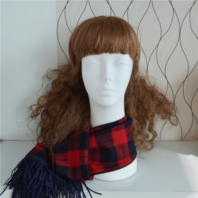 Female PE Head Model Mannequin Manikin Wig Hair Glasses Display - Trendha