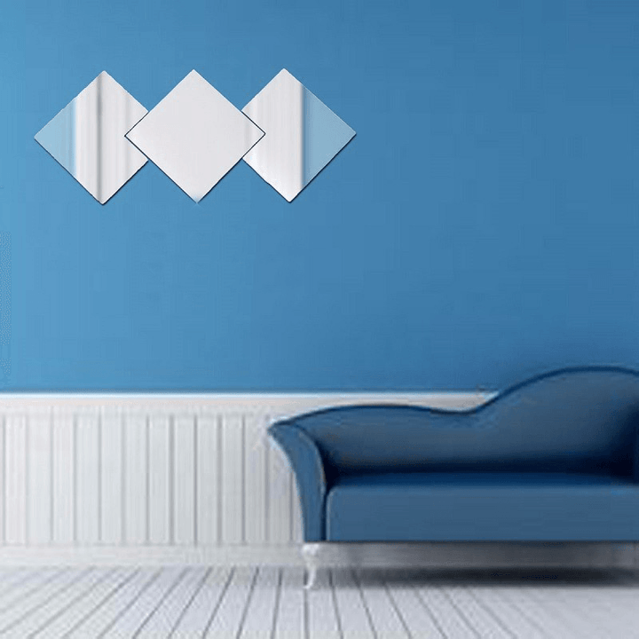 Honana BX-231 16Pcs Bathroom Removeable Self-Adhesive Mosaic Tiles Mirror Wall Stickers Home Decor - Trendha