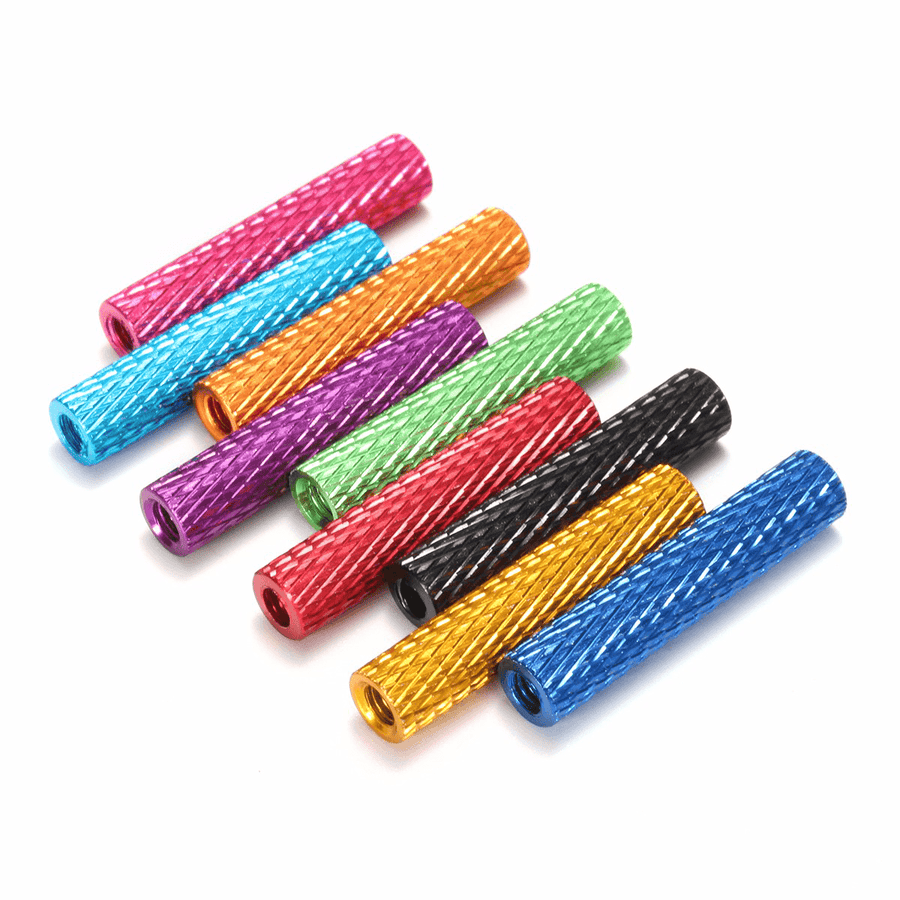 Suleve™ M3AS4 10Pcs M3 20Mm Knurled Standoff Aluminum Alloy Anodized Spacer - Trendha