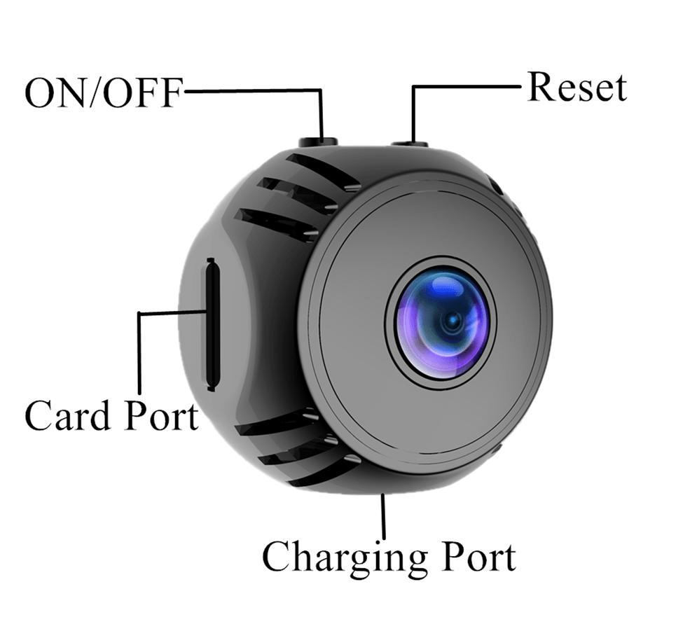 W8 1080P 360° WIFI USB Mini IP Camera Hotspot Connection Infra Night Vision Alarm Push 2 in 1 Wireless Small Recorder Surveillance Camera - Trendha